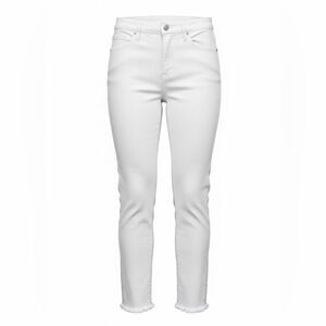 J Jill Women's White Jeans frayed bottoms size 10